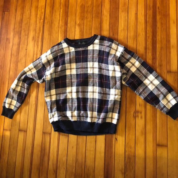 Knit plaid sweater - Picture 1 of 1